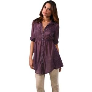 Free People Purple Lace Tunic